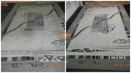 ХимЧистка ковров в Казани - синтетический (фабричный) ковер до и после чистки